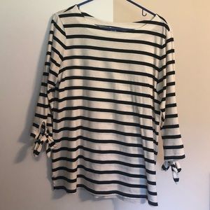 Black and white striped Old Navy Blouse